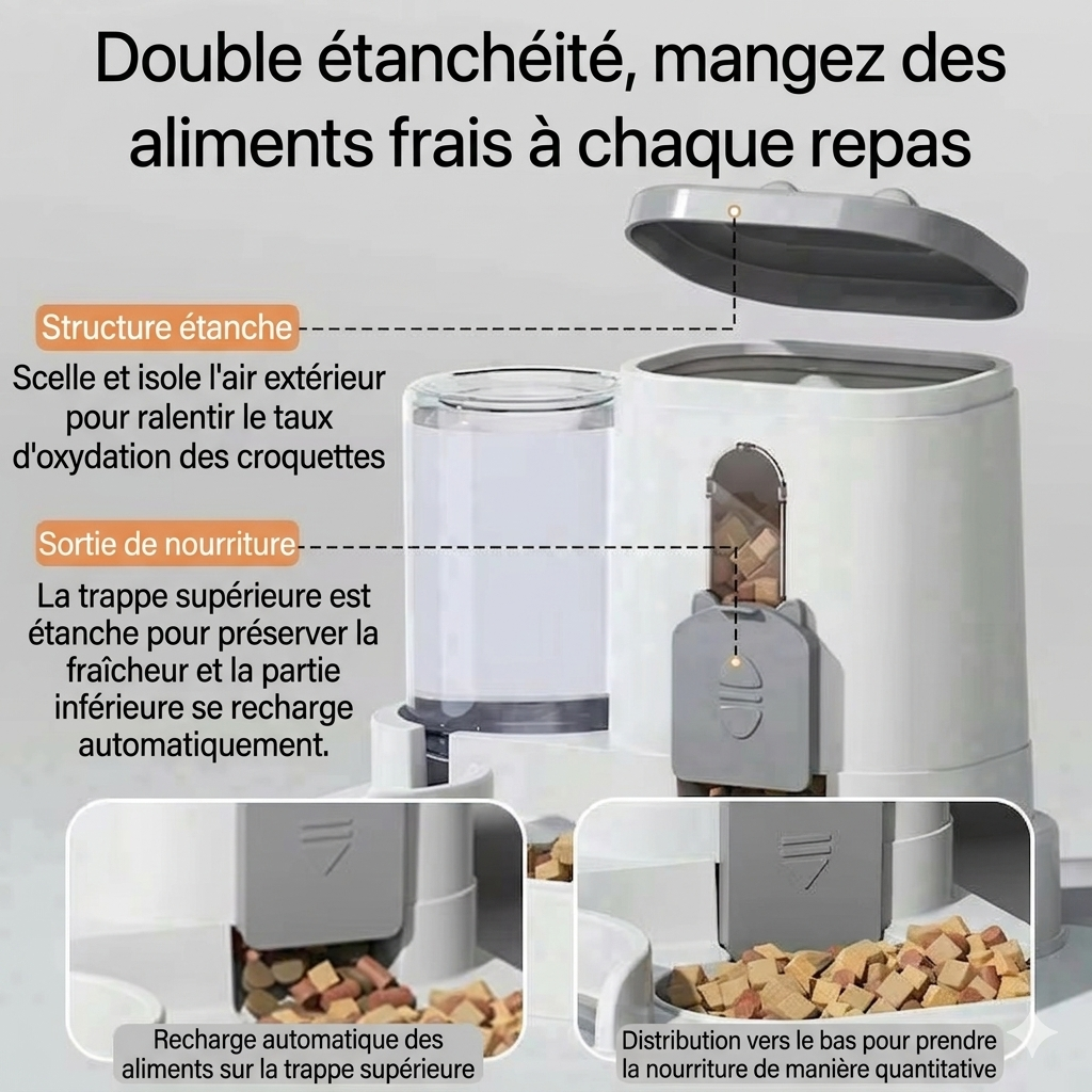 Distributeur automatique de nourriture pour chat