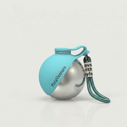Gourde Portable pour Animal PataVentura — Inox 304, Anti-fuite, S'accroche Partout
